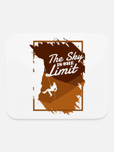 The Sky Is The Limit Alpine Outdoor Speed Climber - Mouse pad Horizontal - white - Front