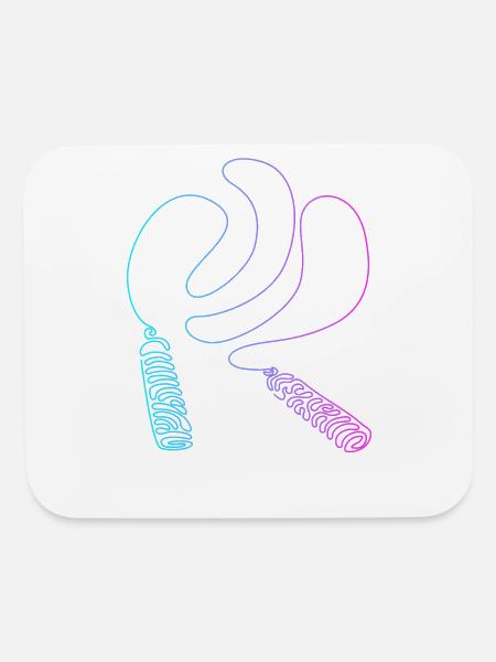 Jumping Speed Skipping Professional Jump Rope - Mouse pad Horizontal - white - Front