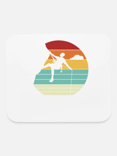 Retro Sport Free Alpine Outdoor Speed Climber - Mouse pad Horizontal - white - Front