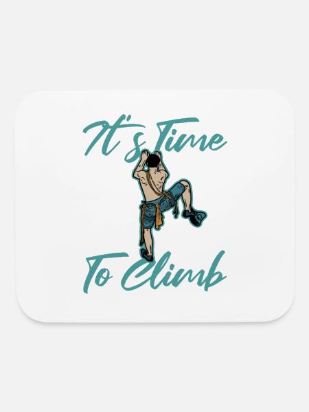 It's Time to Climb Sport Free Alpine Outdoor - Mouse pad Horizontal - white - Front