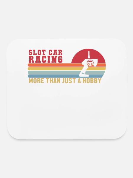 Slot Car more than a Hobby Mini Car Drag Racing - Mouse pad Horizontal - white - Front