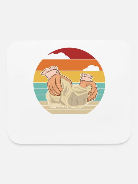 Retro Bread Dough Bread Maker Bread Queen Lover - Mouse pad Horizontal - white - Front
