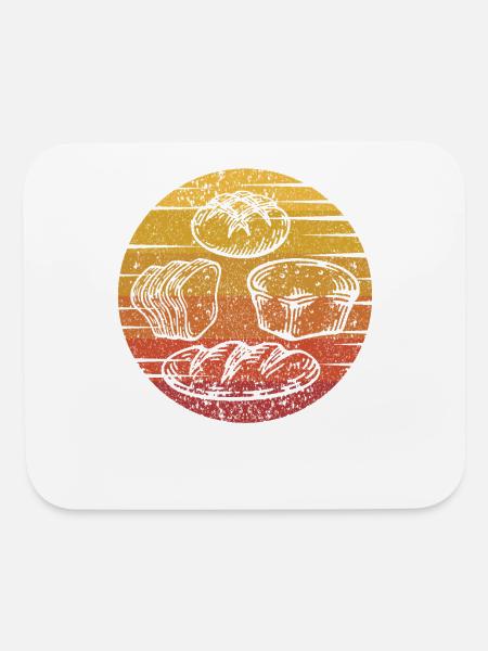 Retro Bread Dough Bread Maker Bread Queen Lover - Mouse pad Horizontal - white - Front