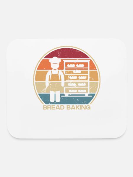 Retro Bread Maker Bread Dough Bread Queen Lover - Mouse pad Horizontal - white - Front