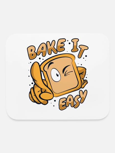 Bake It Easy Bread Maker Bread Dough Bread Queen - Mouse pad Horizontal - white - Front