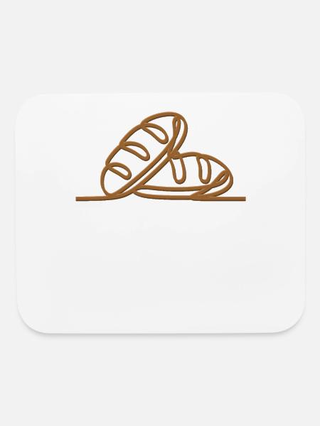 Lineart Bread Maker Bread Dough Bread Queen Bread - Mouse pad Horizontal - white - Front