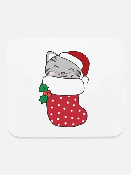 Cute Cats In Christmas Sock For Christmas Cat - Mouse pad Horizontal - white - Front