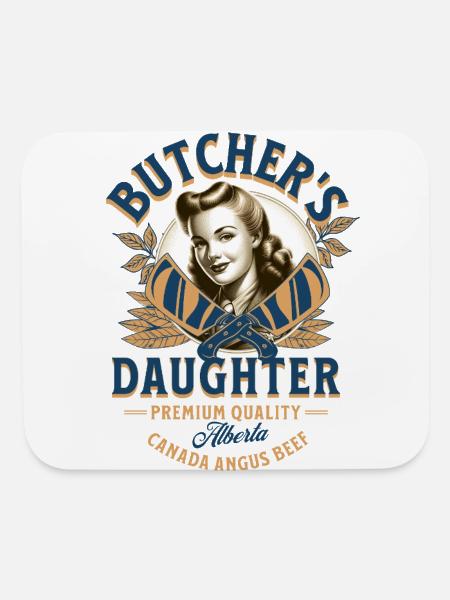 Butcher's Daughter Alberta Logo Design - Mouse pad Horizontal - white - Front