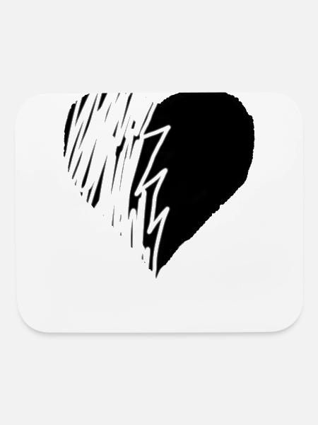 Broken heart - Mouse pad Horizontal - white - Front