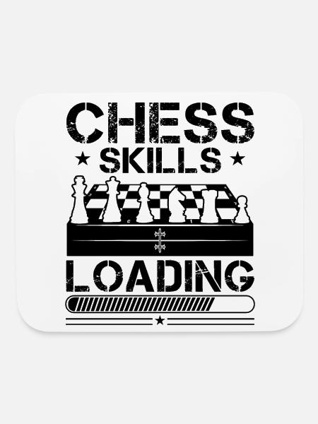 Chess Skills Loading Funny Chess Player Quotes - Mouse pad Horizontal - white - Front