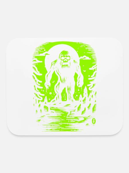Bigfoot is Alive and Not Nice - Mouse pad Horizontal - white - Front
