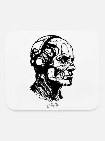 Cyborg Fashion Style - Mouse pad Horizontal - white - Front