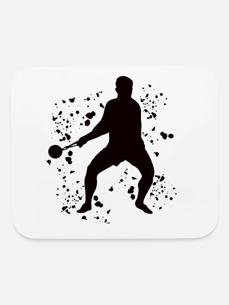 Hammer Thrower Colorsplash Hammer Throw - Mouse pad Horizontal - white - Front