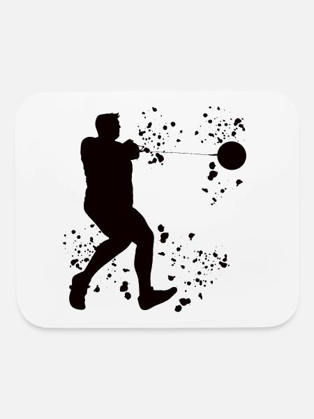Hammer Thrower Colorsplash Hammer Throw - Mouse pad Horizontal - white - Front