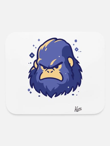 Cool and Blue Yeti - Mouse pad Horizontal - white - Front