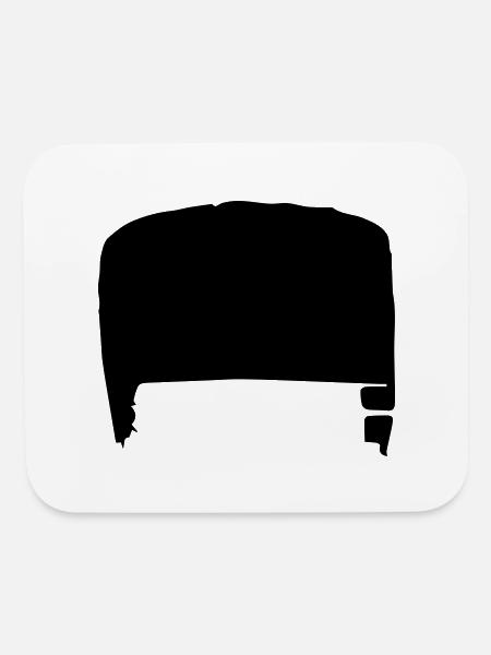 flat top hair - Mouse pad Horizontal - white - Front