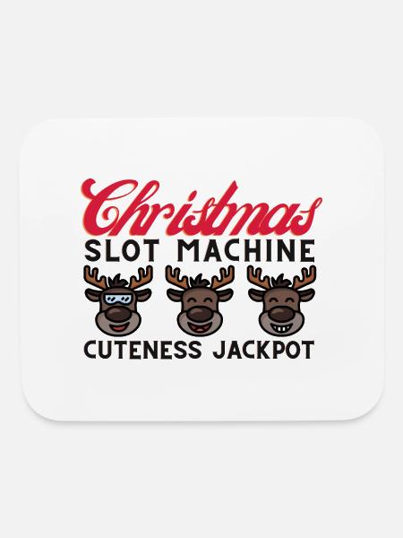 CHRISTMAS SLOT MACHINE - Mouse pad Horizontal - white - Front