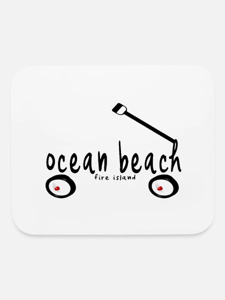 Ocean Beach Fire Island Long Island NY wagon word  - Mouse pad Horizontal - white - Front