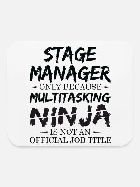 Ninja Stage Manager - Mouse pad Horizontal - white - Front