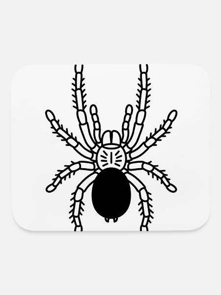 tarantula birdspider - Mouse pad Horizontal - white - Front