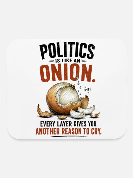 Onion Politics Layered Cry Meme - Mouse pad Horizontal - white - Front