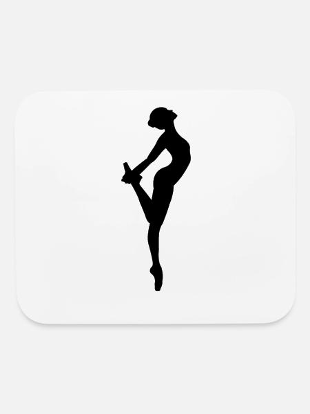 dancer silhouette - Mouse pad Horizontal - white - Front