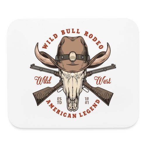 wild west american skull - Mouse pad Horizontal