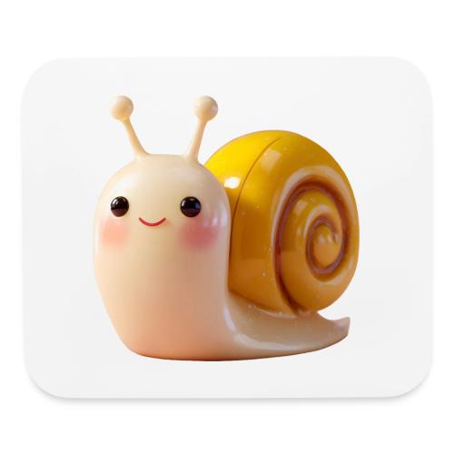 Sweet Cartoon Baby Snail Full of Joy - Mouse pad Horizontal
