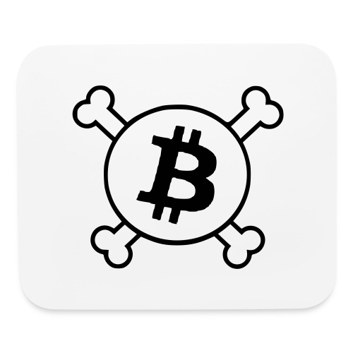 btc pirateflag jolly roger bitcoin pirate flag - Mouse pad Horizontal