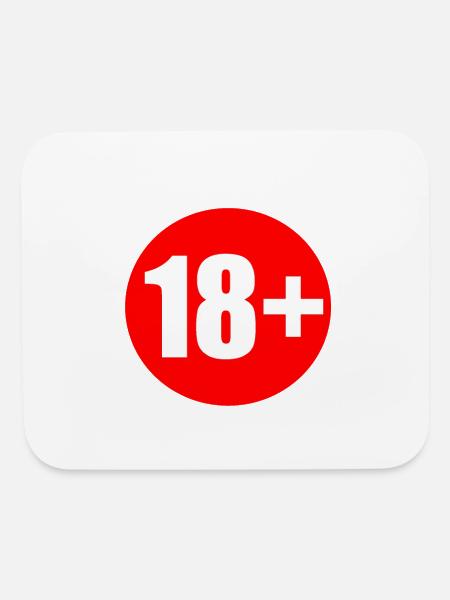 18 plus design - Mouse pad Horizontal - white