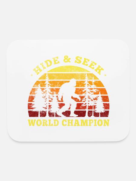 Hide And Seek Bigfoot World Champion Retro - Mouse pad Horizontal - white - Front