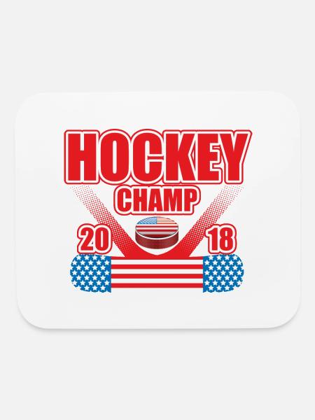Hockey champ - Mouse pad Horizontal - white - Front