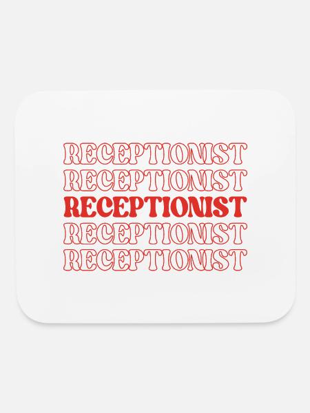 Receptionist Front Desk Clerk Front Office - Mouse pad Horizontal - white - Front