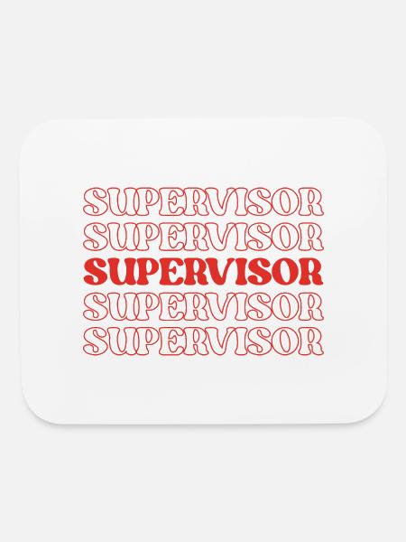 Supervisor Manager Chief Leader Overseer - Mouse pad Horizontal - white - Front