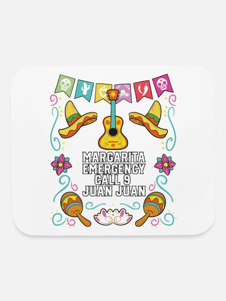 Margarita Emergency Call 9 Juan Juan Margarita - Mouse pad Horizontal - white - Front