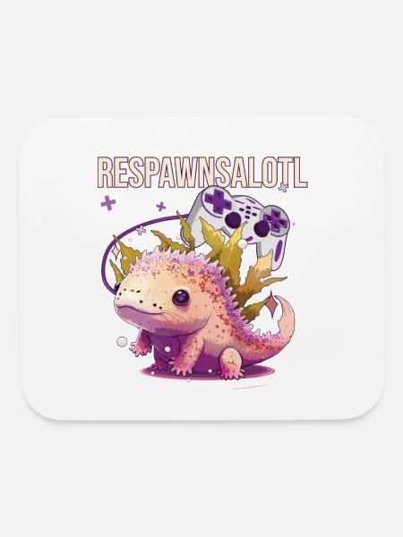 Respawnsalotl Axolotl Owner Mexican Walking Fish G - Mouse pad Horizontal - white - Front
