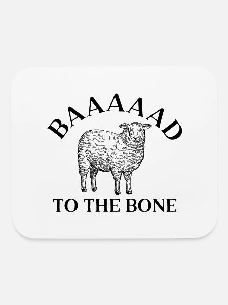 Baaaaad To The Bone - Mouse pad Horizontal - white - Front