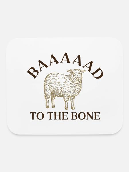 Baaaaad To The Bone - Mouse pad Horizontal - white - Front