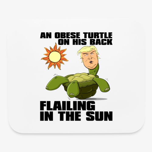 An Obese Turtle on His Back Flailing in the Sun - Mouse pad Horizontal