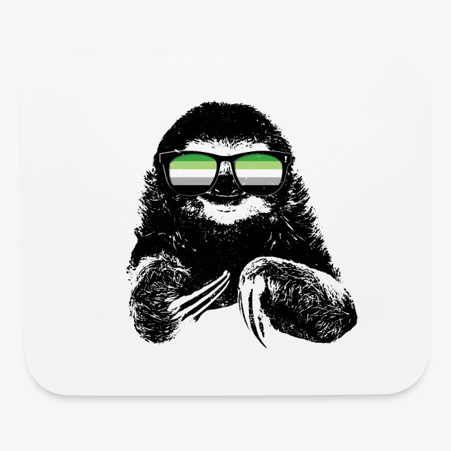 Pride Sloth Aromantic Flag Sunglasses