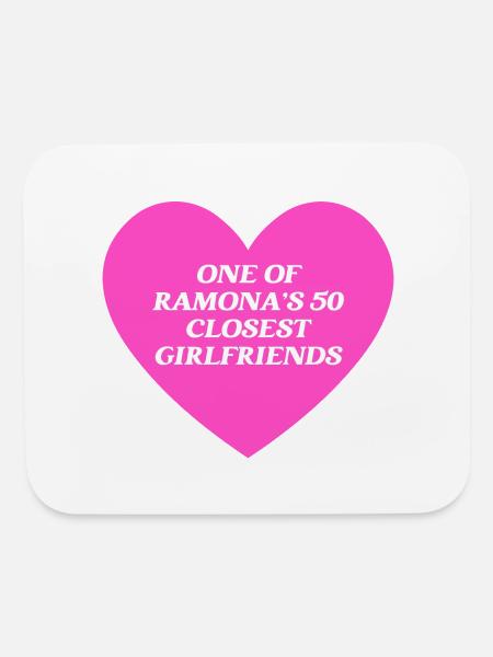 One Of Ramona's 50 Closest Girlfriends - Mouse pad Horizontal - white - Front