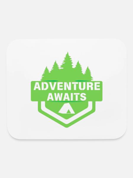 Adventure Awaits Pleasure - Mouse pad Horizontal - white