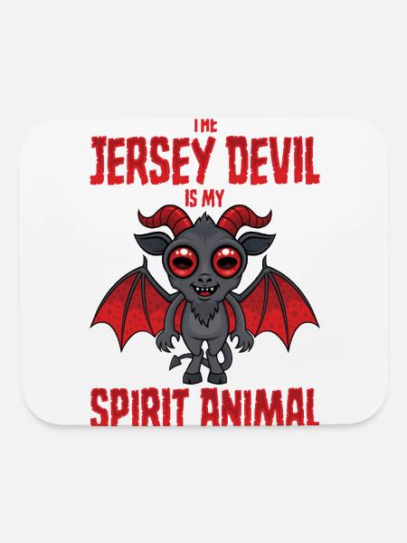 The Jersey Devil Is My Spirit Animal - Mouse pad Horizontal - white - Front