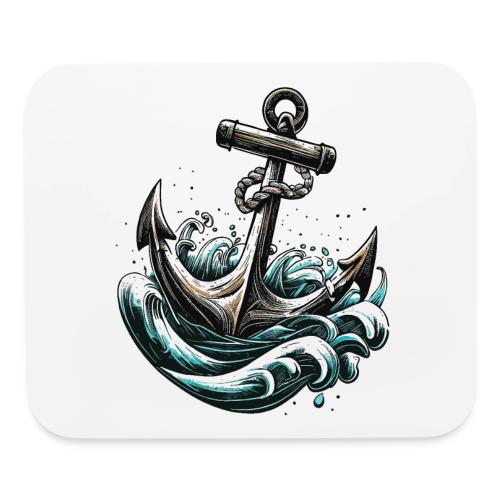 Nautical Retro Ship Anchor - Mouse pad Horizontal