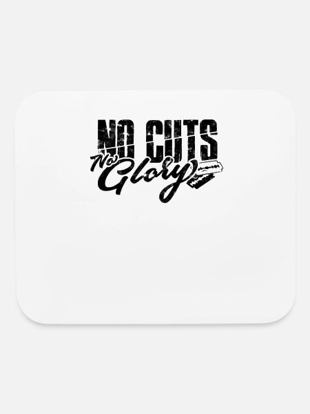 No cuts, no glory - Barber - Mouse pad Horizontal - white - Front