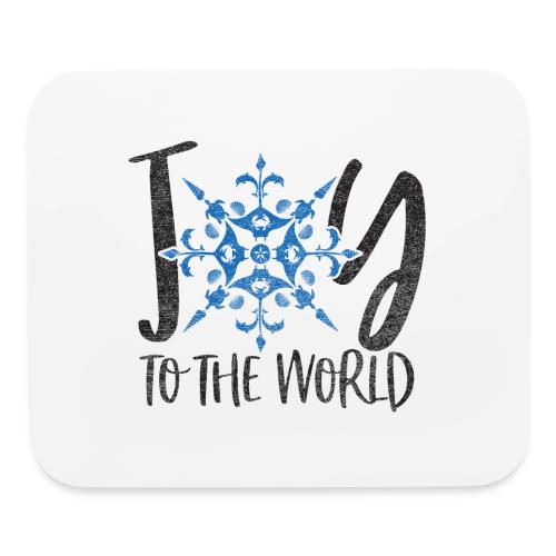 Coastal Christmas Joy to the World Snowflake - Mouse pad Horizontal
