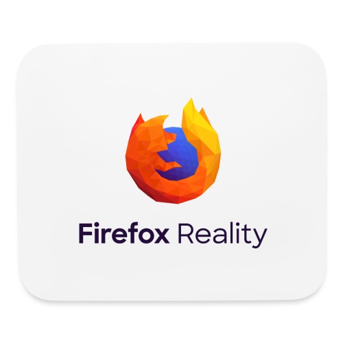 Firefox Reality - Transparent, Vertical, Dark Text - Mouse pad Horizontal