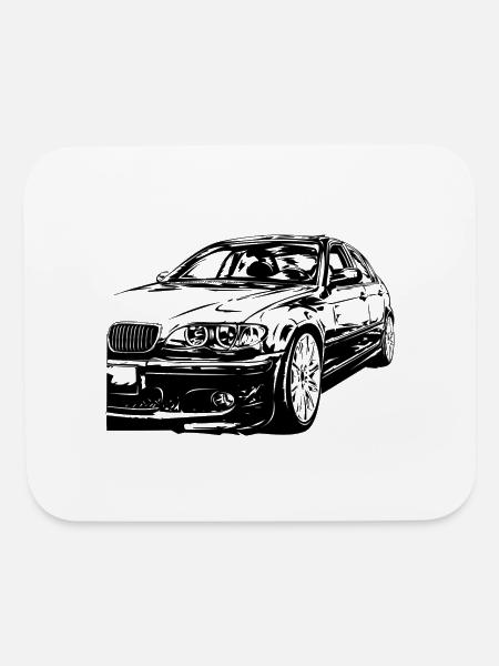 e46 - Mouse pad Horizontal - white - Front