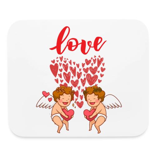 Cupid Love Designs, cupid love angel vibration. - Mouse pad Horizontal