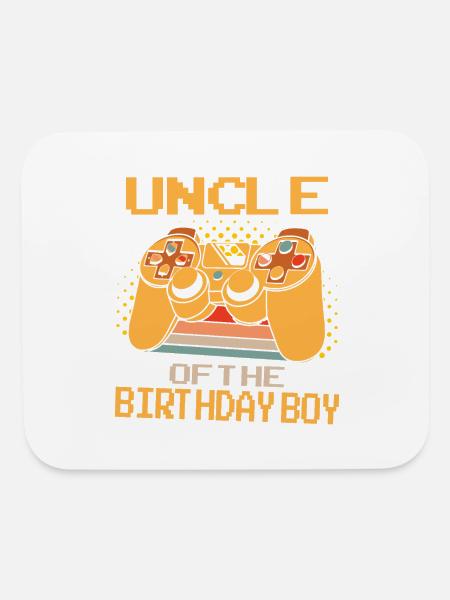 Uncle of the birthday boy - Mouse pad Horizontal - white - Front